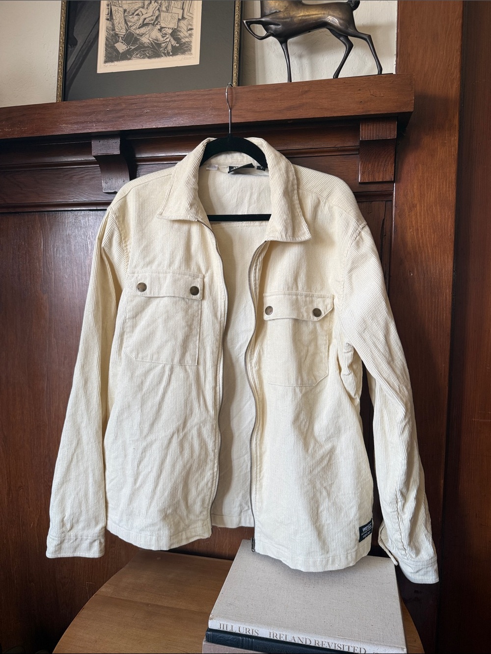 Butter Yellow Unisex Men’s Women’s Corduroy Jacket - Lightweight Shirt Jacket